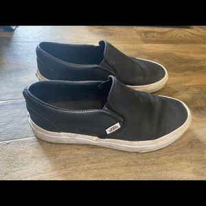 Leather slip on vans